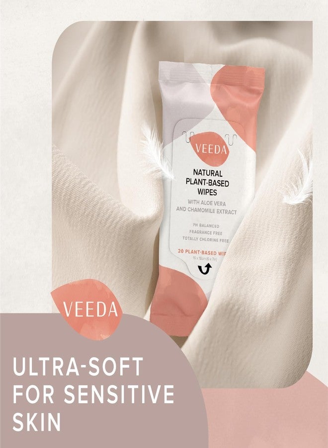 فيدا مناديل فيدا النسائية النباتية - مناديل متوازنة الحموضة، مضادة للحساسية وقابلة للتحلل الحيوي للبشرة الحساسة، مناديل بحجم مناسب للسفر وخالية من العطور - 120 منديل - Image 3